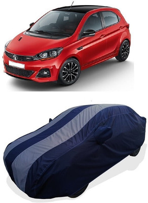 Coxtor Car Cover For Tata Tiago JTP (With Mirror Pockets)(Grey)