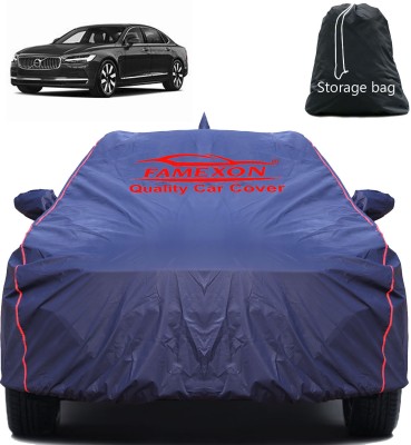 FAMEXON Car Cover For Volvo S90 (With Mirror Pockets)(Black)