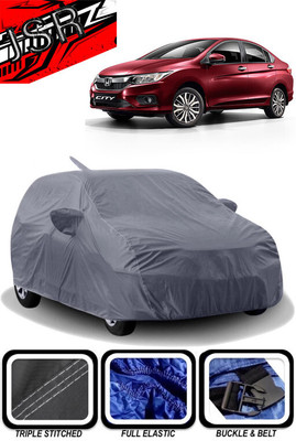 J S R Car Cover For Honda City i-Dtec (With Mirror Pockets)(Grey)