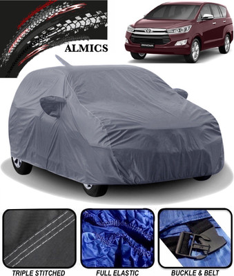 ALMICS Car Cover For Toyota Innova Crysta (With Mirror Pockets)(Grey)