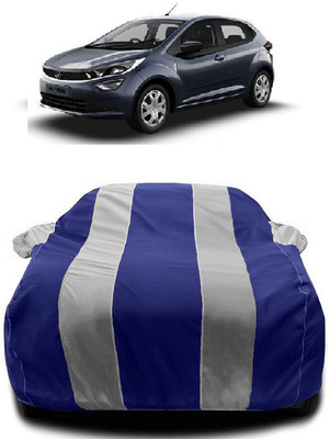 Autoprime Car Cover For Tata Altroz XT Petrol (With Mirror Pockets)(White, Blue)