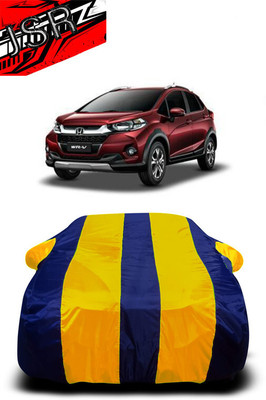 J S R Car Cover For Honda WRV (With Mirror Pockets)(Yellow, Blue)
