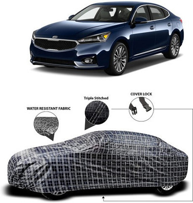 AMVISH Car Cover For Kia Cadenza (With Mirror Pockets)(Black, Grey)