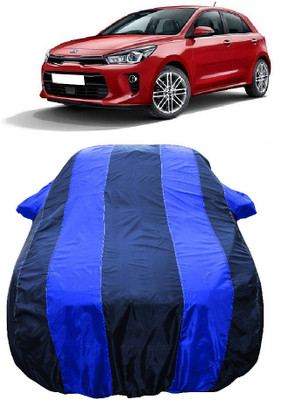 Wegather Car Cover For Kia Rio (With Mirror Pockets)(Blue)