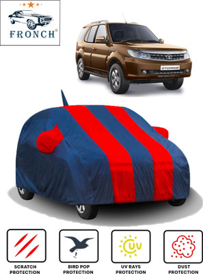FRONCH Car Cover For Tata Safari Storme (With Mirror Pockets)(Red, Blue)