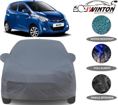 V VINTON Car Cover For Hyundai Eon (With Mirror Pockets)(Grey)