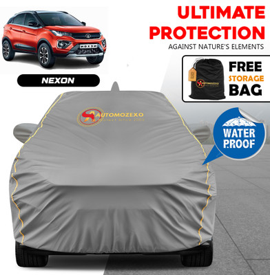 AUTOMOZEXO Car Cover For Tata Nexon (With Mirror Pockets)(Grey)