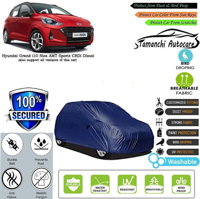 Tamanchi Autocare Car Cover For Hyundai Grand i10 Nios AMT Sportz CRDi Diesel(Blue)