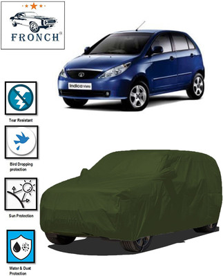 FRONCH Car Cover For Tata Indica Vista (With Mirror Pockets)(Green)