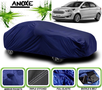 ANOXE Car Cover For Volkswagen Ameo (With Mirror Pockets)(Blue)