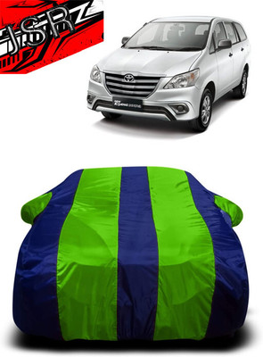 J S R Car Cover For Toyota Innova 2.0L (With Mirror Pockets)(Green, Blue)