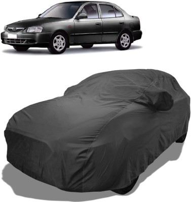 Coxtor Car Cover For Hyundai Accent Executive (With Mirror Pockets)(Grey)