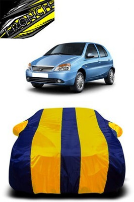FRONCH Car Cover For Tata Indica (With Mirror Pockets)(Yellow, Blue)