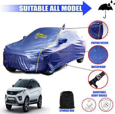 AUTOBIRSA Car Cover For Tata Nexon (With Mirror Pockets)(Blue)