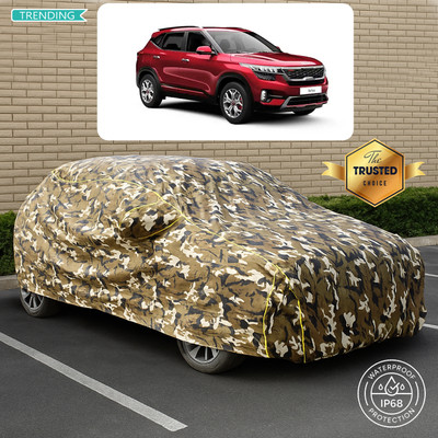 CODOKI Car Cover For Kia Seltos GTK 1.4 (With Mirror Pockets)(Yellow, Multicolor)