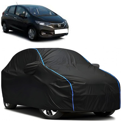 WSK Car Cover For Honda Jazz, Universal For Car (With Mirror Pockets)(Black)