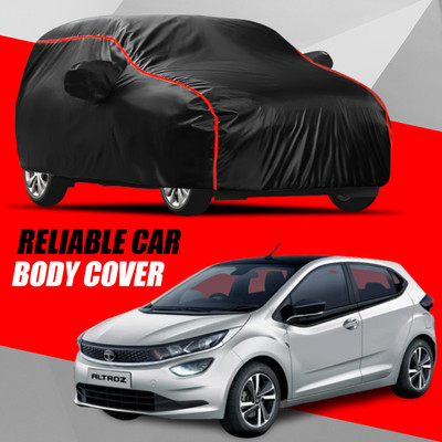 AUCTIMO Car Cover For Tata Altroz (With Mirror Pockets)(Black, Red)