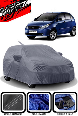 J S R Car Cover For Tata Indica Vista Terra (With Mirror Pockets)(Grey)