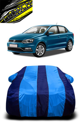 FRONCH Car Cover For Volkswagen Ameo 1.0 MPI Highline Plus Petrol (With Mirror Pockets)(Blue)