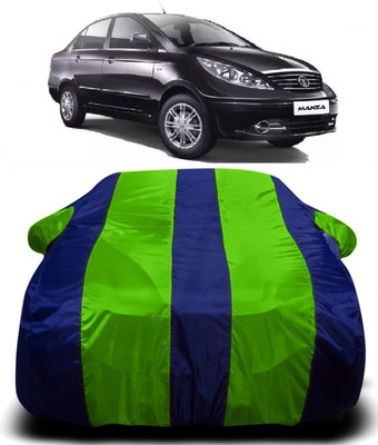 AXLOZ Car Cover For Tata Manza (With Mirror Pockets)(Multicolor)