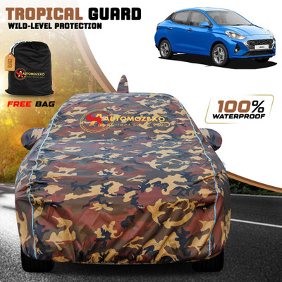 AUTOMOZEXO Car Cover For Hyundai Aura (With Mirror Pockets)(Multicolor)