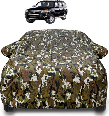 Auto Hub Car Cover For Ford Endeavour (With Mirror Pockets)(Brown)