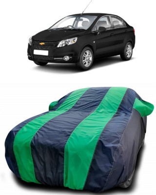 DIGGU Car Cover For Chevrolet Sail 1.3 LS (With Mirror Pockets)(Green, Blue)