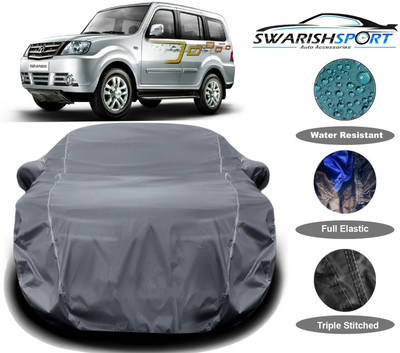 Swarish Car Cover For Tata Sumo Grande (With Mirror Pockets)(Grey)