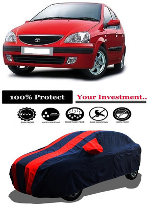 Amexride Car Cover For Tata Indica Turbo (With Mirror Pockets)(Red)