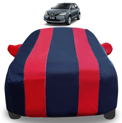 Auto Hub Car Cover For Toyota Etios Liva (With Mirror Pockets)(Red)