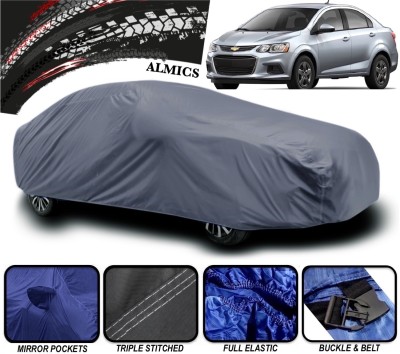 ALMICS Car Cover For Chevrolet Aveo (With Mirror Pockets)(Grey)