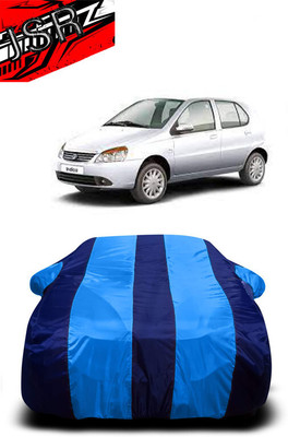 J S R Car Cover For Tata Indica eV2 (With Mirror Pockets)(Blue)