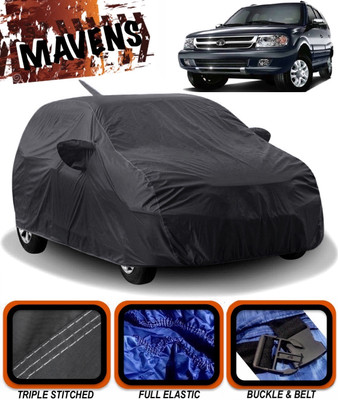 MAVENS Car Cover For Tata Safari Dicor (With Mirror Pockets)(Black)