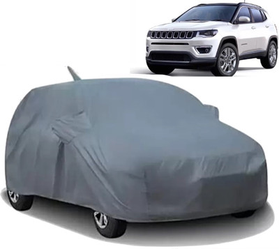 S Shine Max Car Cover For Jeep Compass (With Mirror Pockets)(Grey)
