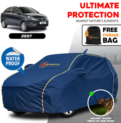 AUTOMOZEXO Car Cover For Tata Zest Revotron 1.2 XT, Zest Revotron 1.2T XE, Zest Revotron 1.2T XMS, Zest (With Mirror Pockets)(Blue)
