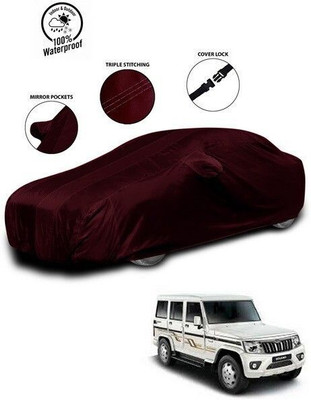 ANTHUB Car Cover For Mahindra Bolero (With Mirror Pockets)(Red)