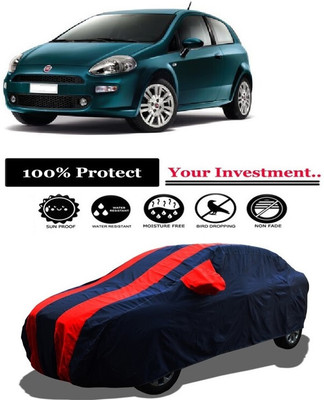 Amexride Car Cover For Fiat Punto Nsplit (With Mirror Pockets)(Red)