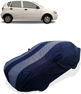 Coxtor Car Cover For Chevrolet Aveo Uva 1.2 LS (With Mirror Pockets)(Grey)