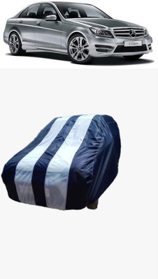 ATBROTHERS Car Cover For Mercedes Benz C-Class Grand (Without Mirror Pockets)(White, Blue)