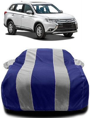 Autoprime Car Cover For Mitsubishi Outlander SUV (With Mirror Pockets)(White, Blue)