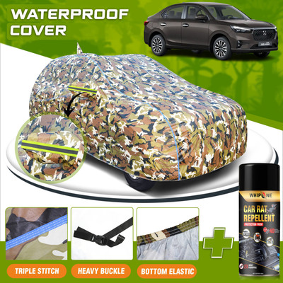 Whipone Car Cover For Honda Amaze, Amaze EX, Amaze LX, Amaze S i-DTEC, Amaze S Petrol (With Mirror Pockets)(Green, For 2024, 2025 Models)