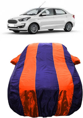 Wegather Car Cover For Ford Figo Aspire Titanium Diesel (With Mirror Pockets)(Orange)