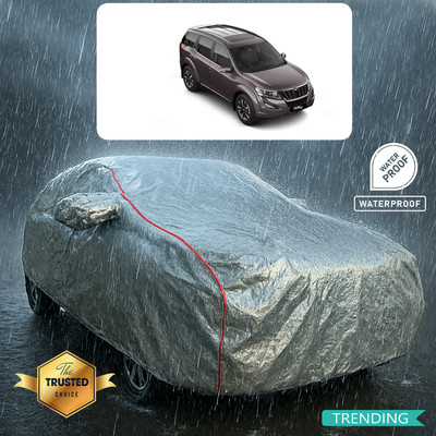PAGORA Car Cover For Mahindra XUV500 W3 Diesel (With Mirror Pockets)(Silver, Red)