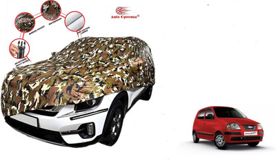 Auto Oprema Car Cover For Hyundai Santro Xing (With Mirror Pockets)(Green)