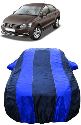 Wegather Car Cover For Volkswagen Ameo 1.5 TDI Comfortline Diesel (With Mirror Pockets)(Blue)