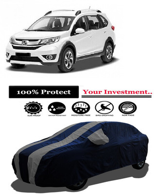 Amexride Car Cover For Honda BRV i-VTEC S MT (With Mirror Pockets)(Grey, Blue)