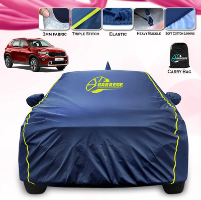 GARREGE Car Cover For Kia Sonet (With Mirror Pockets)(Blue, For 2020, 2021, 2022, 2023, 2024, 2025 Models)