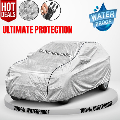 PRPaccessories Car Cover For Mahindra Xylo (With Mirror Pockets)(Silver, Black)