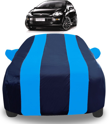 Auto Hub Car Cover For Fiat Punto Evo (With Mirror Pockets)(Blue)
