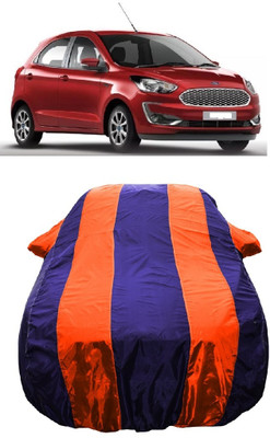 Wegather Car Cover For Ford Figo Ambiente Diesel (With Mirror Pockets)(Orange)